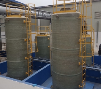 Bồn Composite chứa hoá chất cung cấp cho nhà máy Doosan - KCN Đại An - Hải Dương
