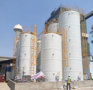 Cung cấp bồn Composite chứa thức ăn gia súc cho Nhà máy sản xuất thức ăn gia súc CP - Tiền Giang