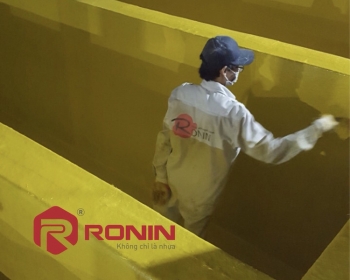 Bọc bể chứa hoá chất hệ thống sơn tĩnh điện nhà máy Sơn GP Thái Dương