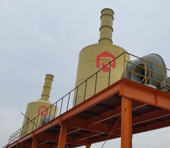 Thi công tháp xử lý khí FRP nhà máy DongKang Tech - Hải Phòng