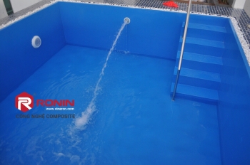 Bọc Composite bể bơi - Bọc FRP chống thấm hồ bơi