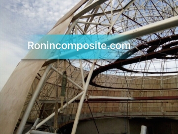 Thi công Mái vòm Composite - Mái nhà FRP - Mái bể FRP