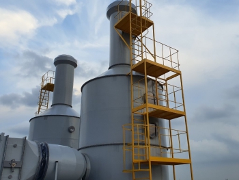 Tháp xử lý khí thải Composite - Tháp hấp thụ nhiệt Composite - Cooling Tower FRP - Scrubber FRP